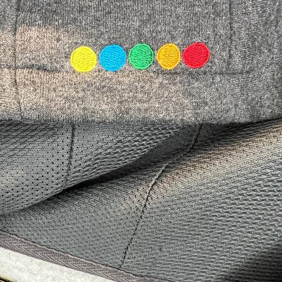 Coogi Y2K Hoodie Sweatshirt Mens XL Full Zip Gray Pockets Embroidered Flag - Picture 6 of 11